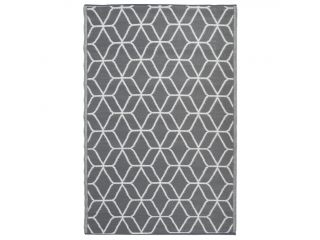 Esschert Design Venkovní koberec s grafikou 180x121 cm šedo-bílý OC25