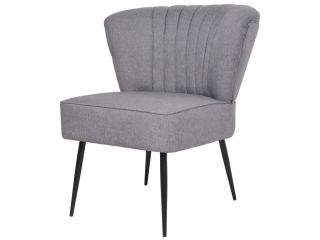 vidaXL Koktejlová židle světle šedá textil