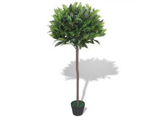 vidaXL Umělá rostlina vavřín s květináčem 125 cm zelený