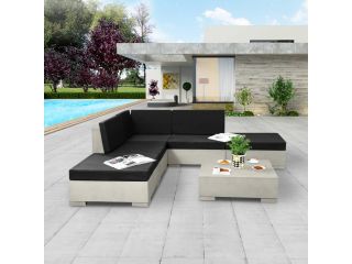 6dílná zahradní sedací souprava s poduškami betonová šedá
