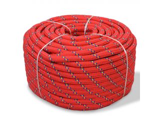 Námořní lodní lano, polypropylen, 14 mm, 50 m, červené