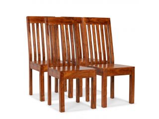 Jídelní židle 4 ks masiv sheeshamový povrch moderní styl