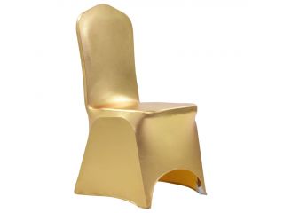 Potahy na židle 6 ks napínací zlaté