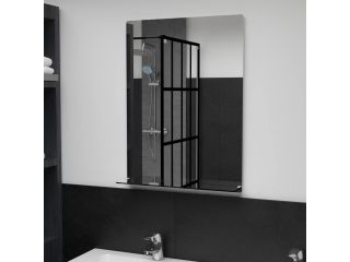 vidaXL Nástěnné zrcadlo s policí 50 x 70 cm tvrzené sklo
