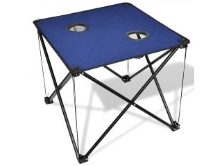 Skládací kempingový stůl modrý