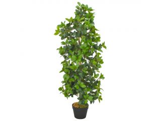 vidaXL Umělá rostlina vavřín vznešený s květináčem zelená 120 cm