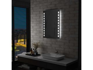 Koupelnové nástěnné zrcadlo s LED osvětlením 60 x 80 cm