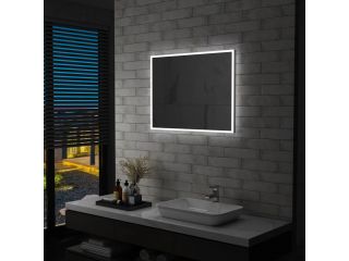 Koupelnové nástěnné zrcadlo s LED osvětlením 80 x 60 cm