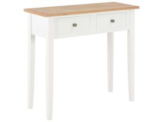 Toaletní konzolový stolek bílý 79 x 30 x 74 cm dřevo
