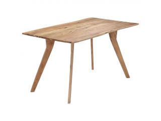 Jídelní stůl 140 x 80 x 76 cm masivní akáciové dřevo