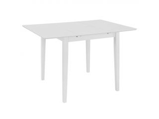 vidaXL Rozkládací jídelní stůl bílý (80–120) x 80 x 74 cm MDF