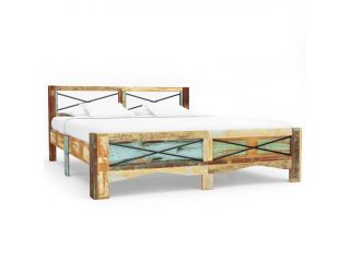 Rám postele masivní recyklované dřevo 140 x 200 cm