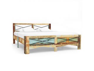 Rám postele masivní recyklované dřevo 160 x 200 cm