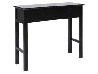 Konzolový stolek černý 90 x 30 x 77 cm dřevo