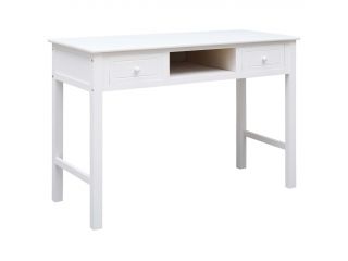Psací stůl bílý 110 x 45 x 76 cm dřevo