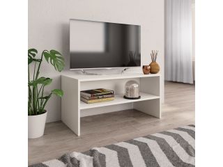 TV stolek bílý 80 x 40 x 40 cm dřevotříska