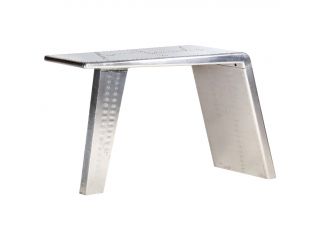 vidaXL Letecký psací stůl stříbrný 112 x 50 x 76 cm kov