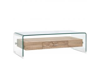Konferenční stolek čirý 98 x 45 x 31 cm tvrzené sklo