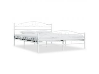 Rám postele bílý kovový 140 x 200 cm