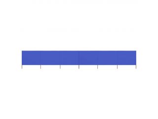 6dílná zástěna proti větru látková 800 x 160 cm azurově modrá