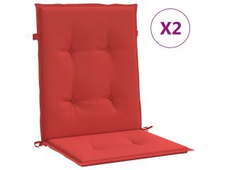 Polstry na zahradní židle 2 ks červené 100 x 50 x 4 cm