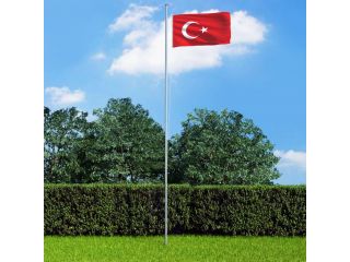 vidaXL Turecká vlajka 90 x 150 cm