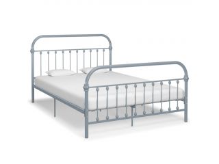 Rám postele šedý kov 160 x 200 cm