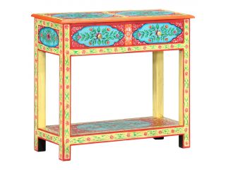 Ručně malovaný konzolový stolek 80x35x75 cm masivní mangovník