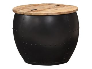 Konferenční stolek kulatý 53 x 43 cm masivní mangovníkové dřevo