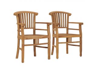 Zahradní židle 2 ks masivní teakové dřevo