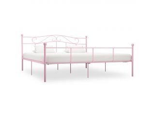 Rám postele růžový kov 180 x 200 cm