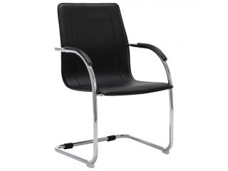 Konzolová kancelářská židle černá umělá kůže