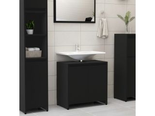 Koupelnová skříňka černá 60 x 33 x 58 cm dřevotříska