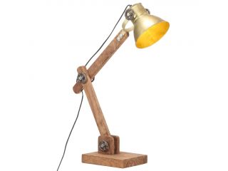 vidaXL Industriální stolní lampa mosazná kulatá 58 x 18 x 90 cm E27
