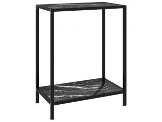 Konzolový stolek černý 60 x 35 x 75 cm tvrzené sklo