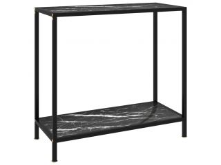 Konzolový stolek černý 80 x 35 x 75 cm tvrzené sklo