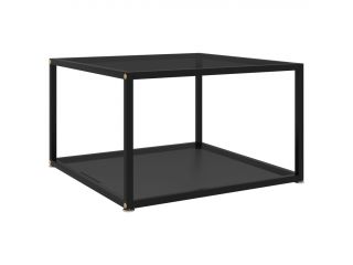 Konferenční stolek černý 60 x 60 x 35 cm tvrzené sklo