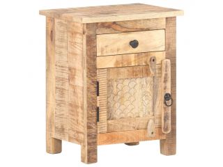 Noční stolek 40 x 30 x 50 cm hrubé mangovníkové dřevo
