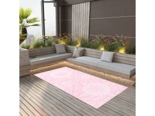 Venkovní koberec růžový 80 x 150 cm PP