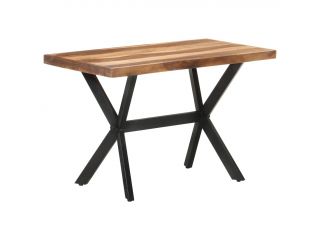 Jídelní stůl 120 x 60 x 75 cm masivní dřevo vzhled sheesham