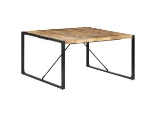 Jídelní stůl 140 x 140 x 75 cm hrubé mangovníkové dřevo