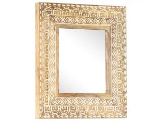 vidaXL Ručně vyřezávané zrcadlo 50 x 50 x 11 cm masivní mangovník