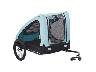 vidaXL Vozík za kolo pro domácí mazlíčky modro-černý