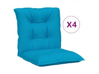 Podušky na zahradní židle 4 ks modré 100 x 50 x 7 cm
