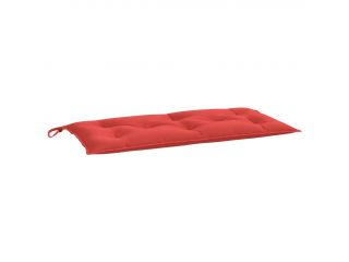 Poduška na zahradní lavici červená 100 x 50 x 7 cm textil