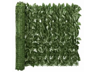 Balkónová zástěna s tmavě zelenými listy 300 x 75 cm