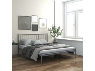 Rám postele šedý kov 200 x 200 cm