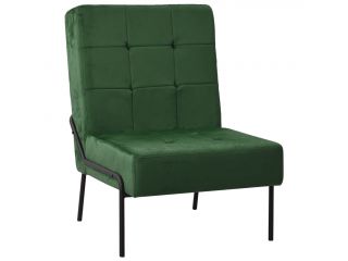 Relaxační židle 65 x 79 x 87 cm tmavě zelená samet