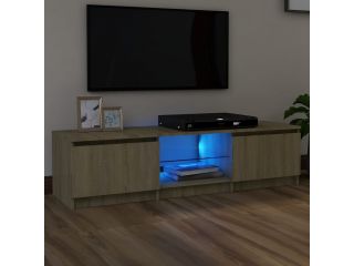 TV skříňka s LED osvětlením dub sonoma 140 x 40 x 35,5 cm