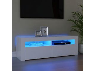 TV skříňka s LED osvětlením bílá 120 x 35 x 40 cm